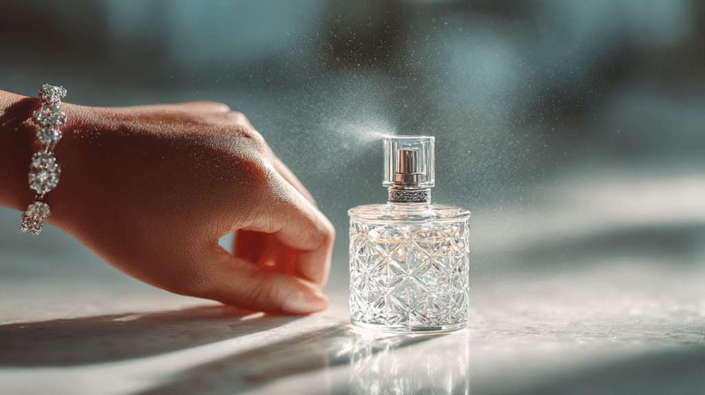 Signature Scent Guide – testing perfume on wrist pulse point